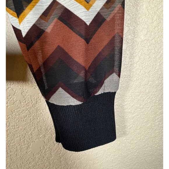 Missoni X Target Chevron V-Neck Sheer Long-Sleeve Pullover Top Multicolor - Picture 10 of 10